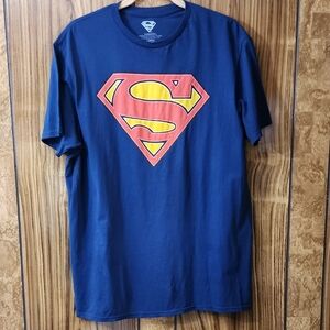 Superman Logo Blue T-Shirt Size L
